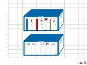 1/160 Track N Kit WC toilet container