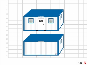 1/160 Track N Kit office container